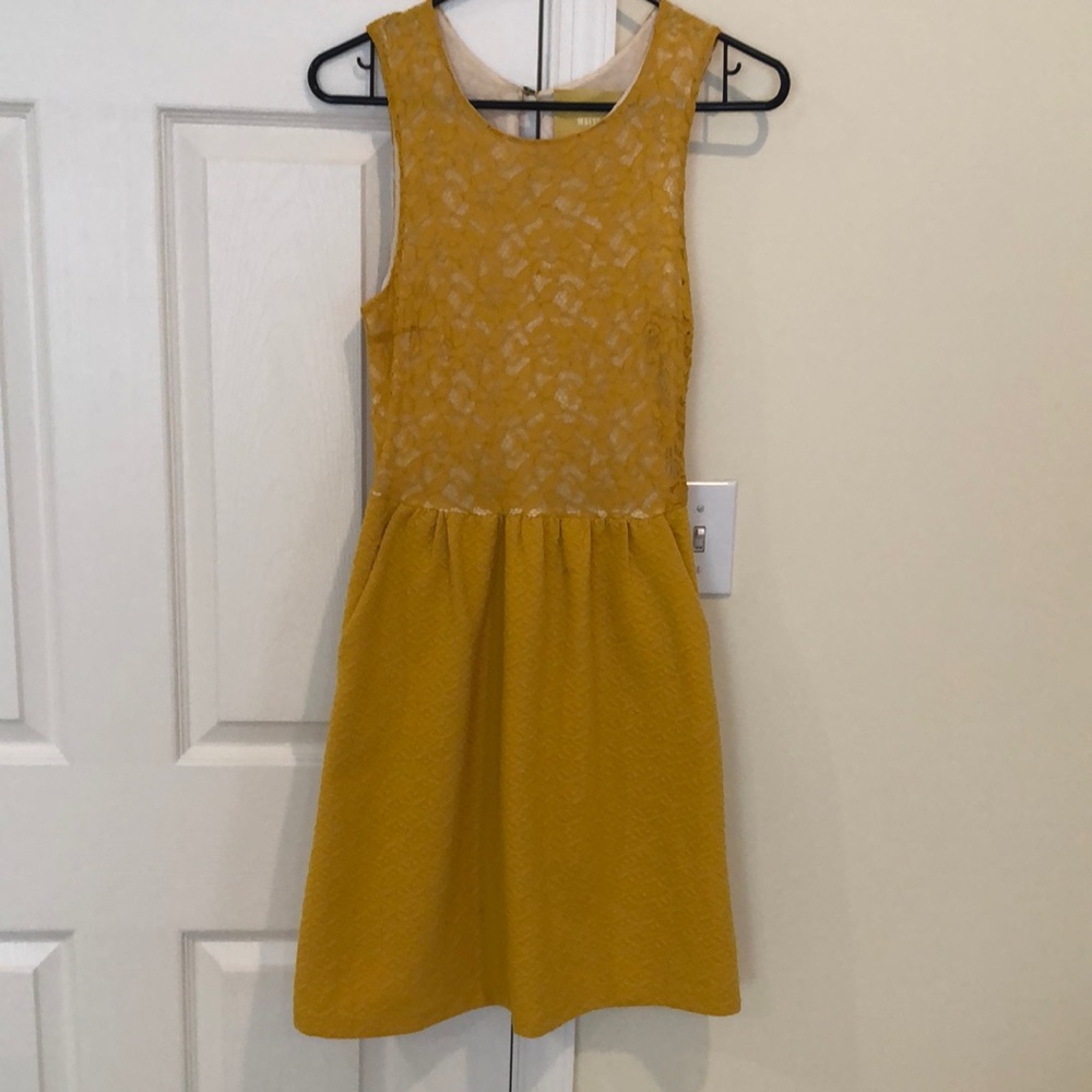 Anthropologie Maeve brand yellow dress